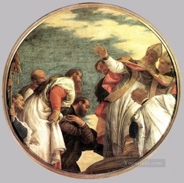  Myra Painting - The People of Myra Welcoming St Nicholas Renaissance Paolo Veronese